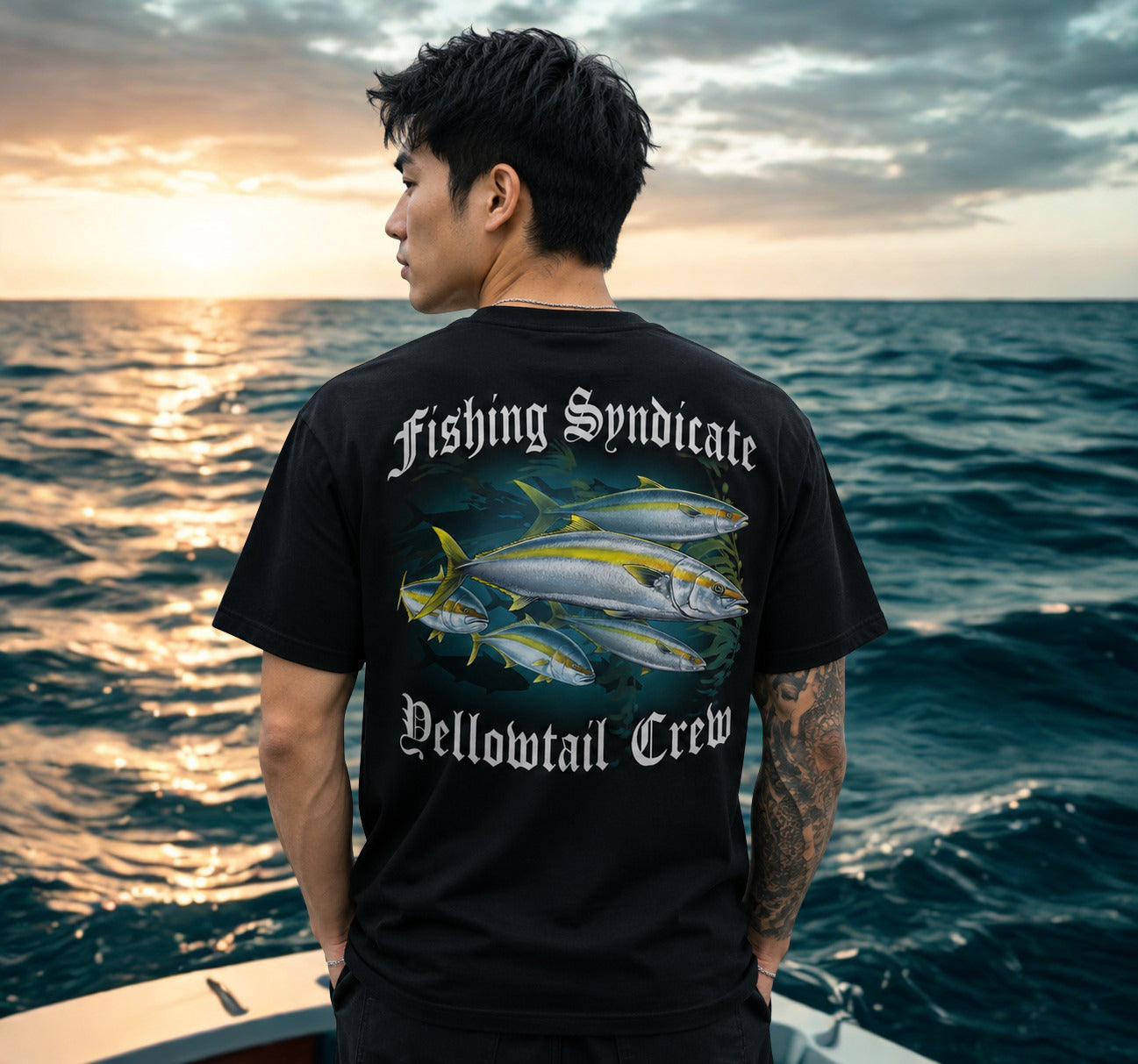 Fishing Syndicate Yellowtail Crew Shirt